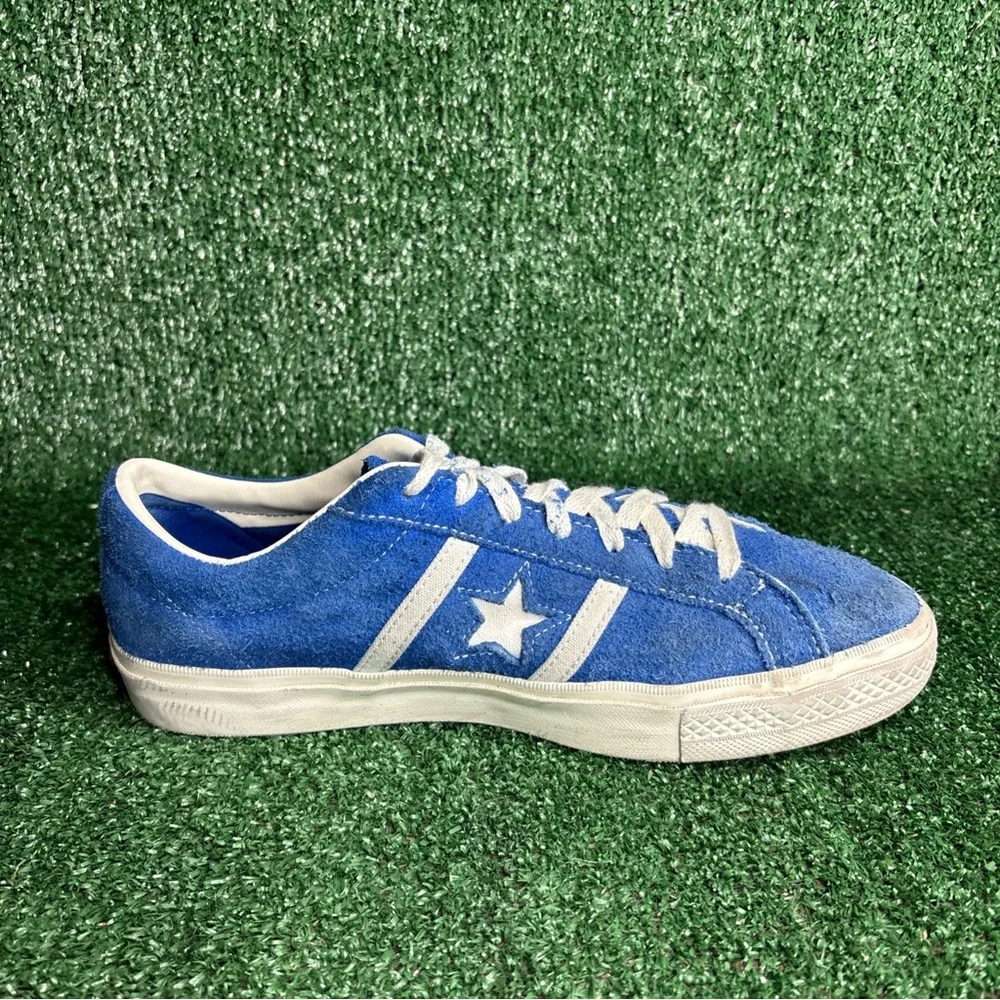 Converse One Star Pro‎ Shoes Mens 9.5 Blue Suede Low Comfort Casual Sneakers - Picture 6 of 12